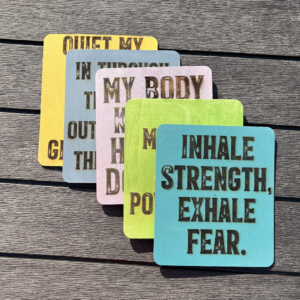 Birth Affirmation Cards - Wood 4" x 5"