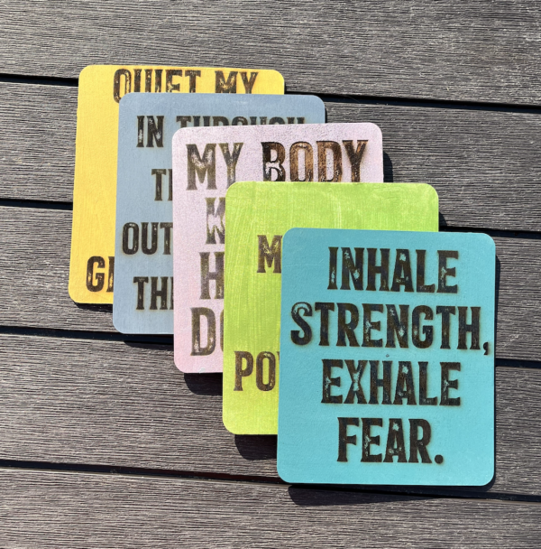 Birth Affirmation Cards - Wood 4" x 5"